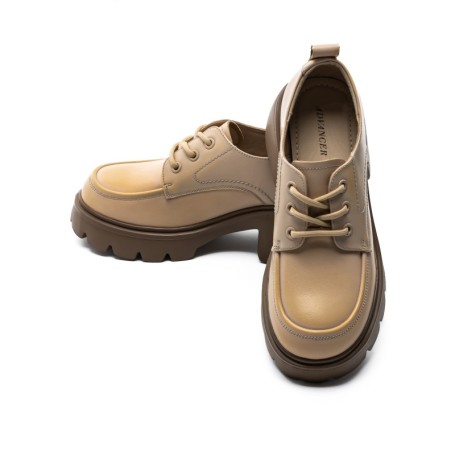 Pantofi Casual Dama din piele naturala 66920 YELLOW | ADVANCER