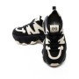 Pantofi Sport Dama din piele naturala 3A532 BLACK-CREAM | ADVANCER