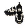 Pantofi Sport Dama din piele naturala 3A532 BLACK-CREAM | ADVANCER