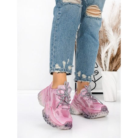Pantofi Sport Dama cu Platforma 5WL83 PINK | MEI