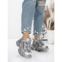 Pantofi Sport Dama cu Platforma 5WL83 SILVER | MEI