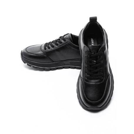Pantofi Sport Barbati din piele naturala 88866 BLACK | ADVANCER
