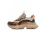 Pantofi Sport Dama din piele naturala Y5758-2 CREAM-ORANGE | ADVANCER