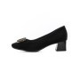 Pantofi cu toc din piele naturala 2216-50 BLACK | ADVANCER