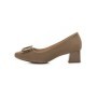Pantofi cu toc din piele naturala 2216-50 KHAKI | ADVANCER
