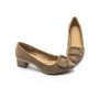Pantofi cu toc din piele naturala 2216-50 KHAKI | ADVANCER
