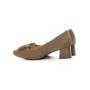 Pantofi cu toc din piele naturala 2216-50 KHAKI | ADVANCER