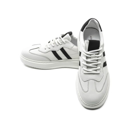 Pantofi Sport Barbati din piele naturala 02-208 WHITE-BLACK | ADVANCER