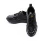 Pantofi Sport Barbati din piele naturala 302 BLACK-GREEN | ADVANCER