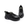 Pantofi Sport Barbati din piele naturala 302 BLACK-GREEN | ADVANCER