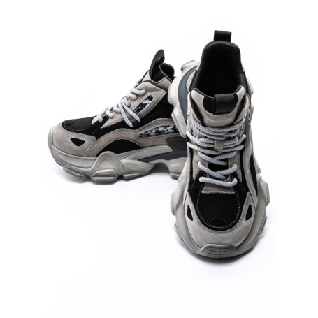 Pantofi Sport Dama din piele naturala Y5797-1 BLACK-GREY | ADVANCER