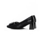 Pantofi cu toc din piele naturala TP2377-2 BLACK | ADVANCER