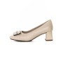 Pantofi cu toc din piele naturala TP2377-2 CREAM | ADVANCER