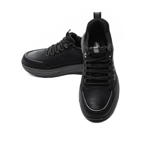 Pantofi Sport Barbati din piele naturala E90002 BLACK | ADVANCER