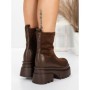 Ghete Dama cu Platforma 5W61 BROWN | MEI