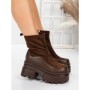 Ghete Dama cu Platforma 5W61 BROWN | MEI