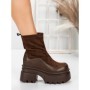 Ghete Dama cu Platforma 5W61 BROWN | MEI