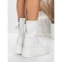 Ghete Dama din piele naturala 5W76 WHITE | PANTOFUL