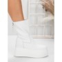 Ghete Dama din piele naturala 5W76 WHITE | PANTOFUL