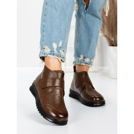 Ghete Dama din piele naturala 5W51 DARK BROWN | PANTOFUL