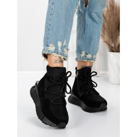 Ghete Dama din piele naturala 5SZ8 BLACK | PANTOFUL