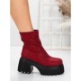 Ghete Dama cu Platforma 5WL77 WINERED | MEI