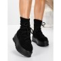 Ghete Dama cu Platforma 56WL3 BLACK | MEI
