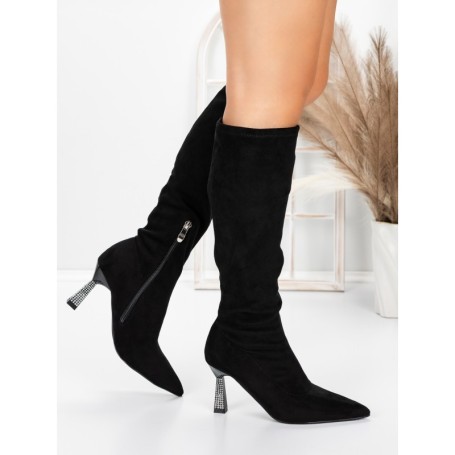 Cizme Dama cu Toc 5XKK65 BLACK | MEI