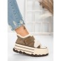 Ghete Dama din piele naturala 5W53 KHAKI | PANTOFUL