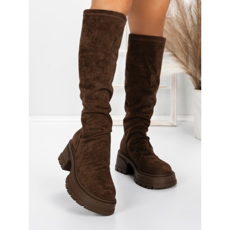 Cizme Dama cu Toc 5WL80 BROWN | MEI