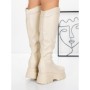Cizme Dama cu Platforma 58WL13 BEIGE | MEI