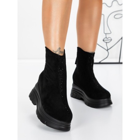 Ghete Dama cu Platforma 58WL16 BLACK | MEI