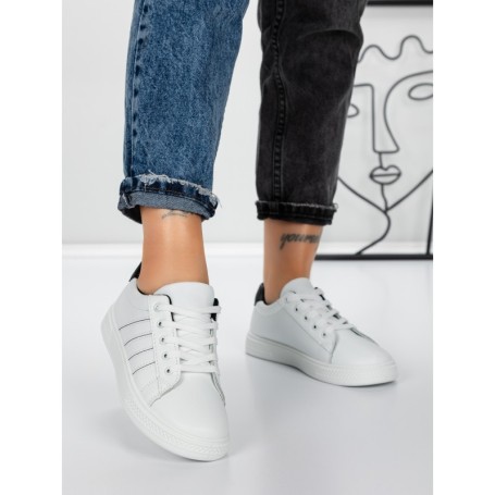 Sneakers Dama 982 WHITE-BLACK | FASHION