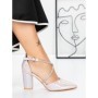 Pantofi cu Toc Gros 2YXD63 CHAMPAGNE | MEI