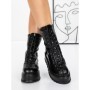 Ghete Dama cu Platforma 3AL77 BLACK | MEI