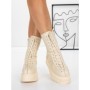 Ghete Dama cu Platforma 3AL77 BEIGE | MEI