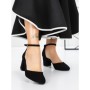 Pantofi cu Toc Gros 3XKK81 BLACK | MEI