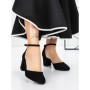 Pantofi cu Toc Gros 3XKK81 BLACK | MEI