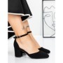 Pantofi cu Toc Gros 3XKK81 BLACK | MEI