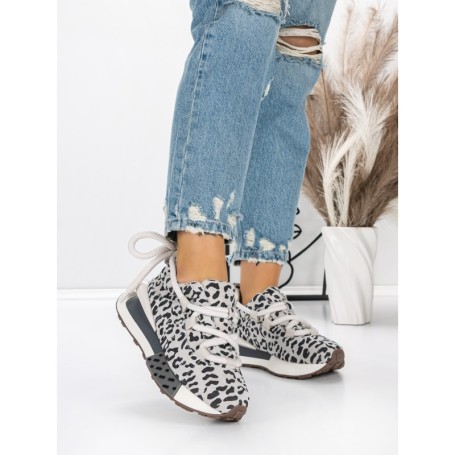 Pantofi Sport Dama din piele naturala 5WZ15 LEOPARD PRINT | PANTOFUL