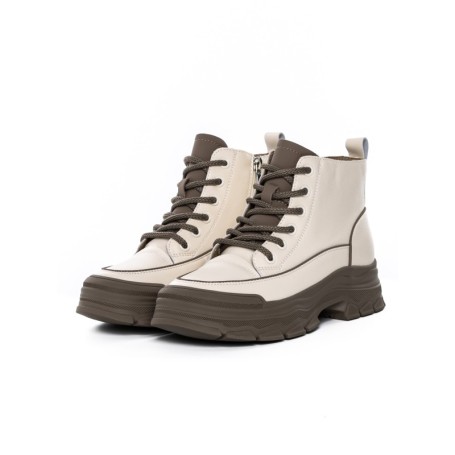 Ghete Dama din piele naturala 6575-8 CREAM | ADVANCER