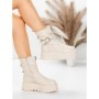 Ghete Dama cu Platforma 5W83 BEIGE | MEI