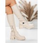 Cizme Dama cu Toc 57WL7 BEIGE | MEI
