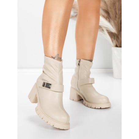 Ghete Dama cu Platforma 57WL8 BEIGE | MEI