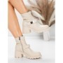 Ghete Dama cu Platforma 57WL8 BEIGE | MEI