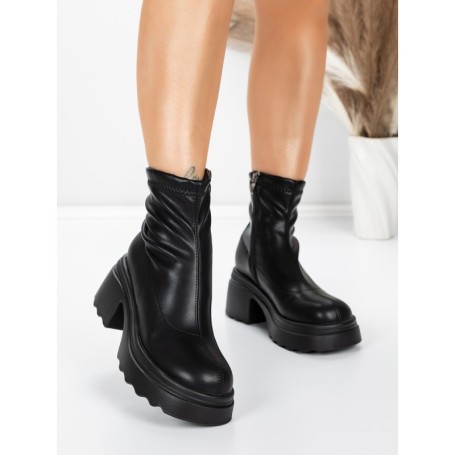 Ghete Dama cu Platforma 57WL10 BLACK | MEI