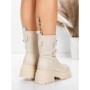 Ghete Dama cu Platforma 5W80 BEIGE | MEI