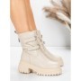 Ghete Dama cu Platforma 5W80 BEIGE | MEI