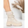 Ghete Dama cu Platforma 5W80 BEIGE | MEI