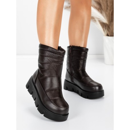 Ghete Dama Imblanite 5XJ88 DARK BROWN | MEI